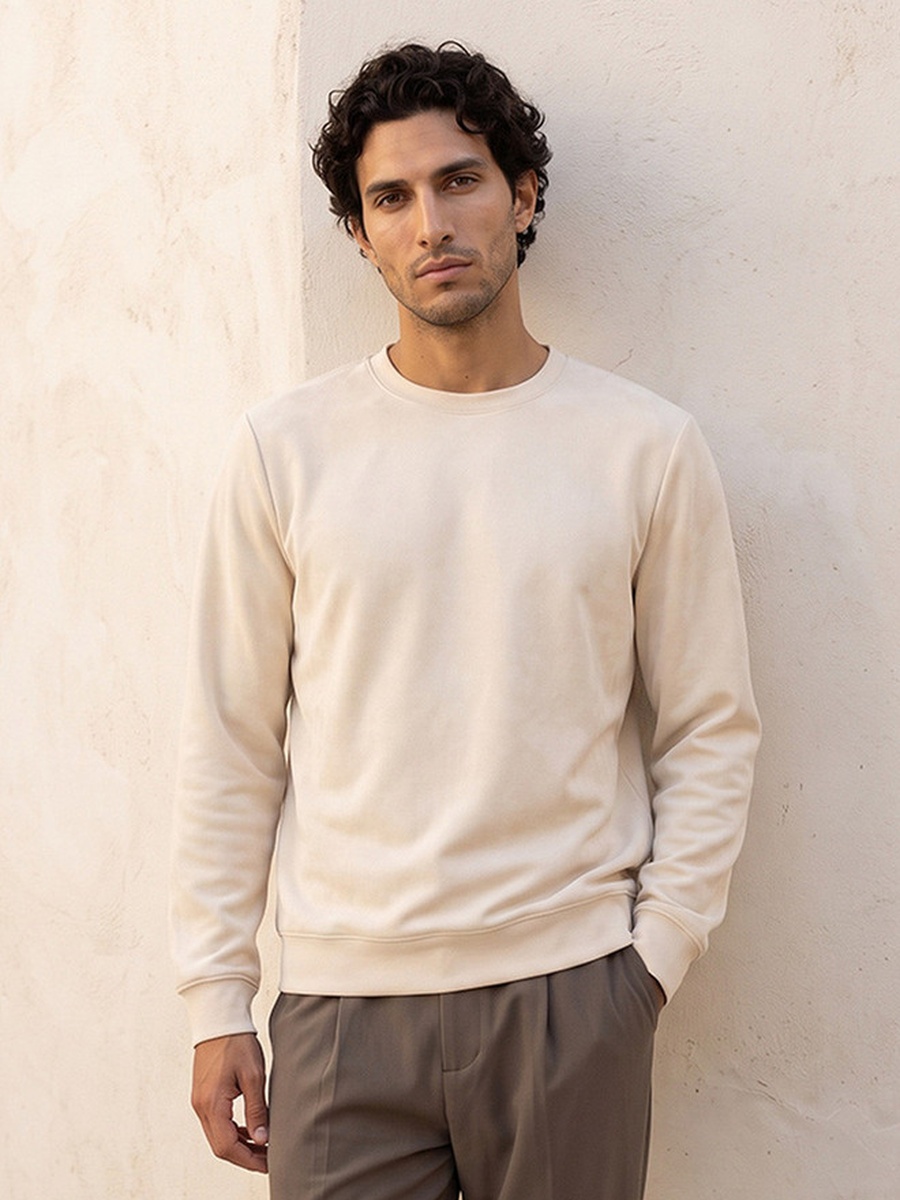 Suede Sweatshirt