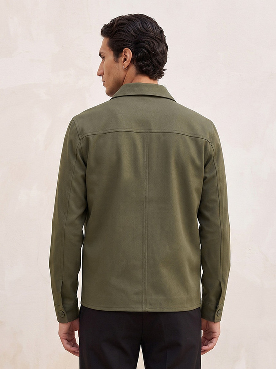 Plain Long Sleeve Shacket