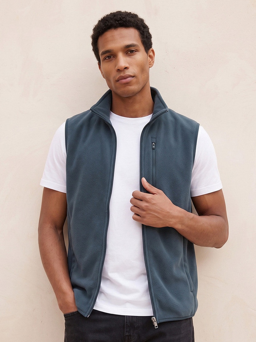 Splash Basics High Neck Fleece Gilet with Pockets