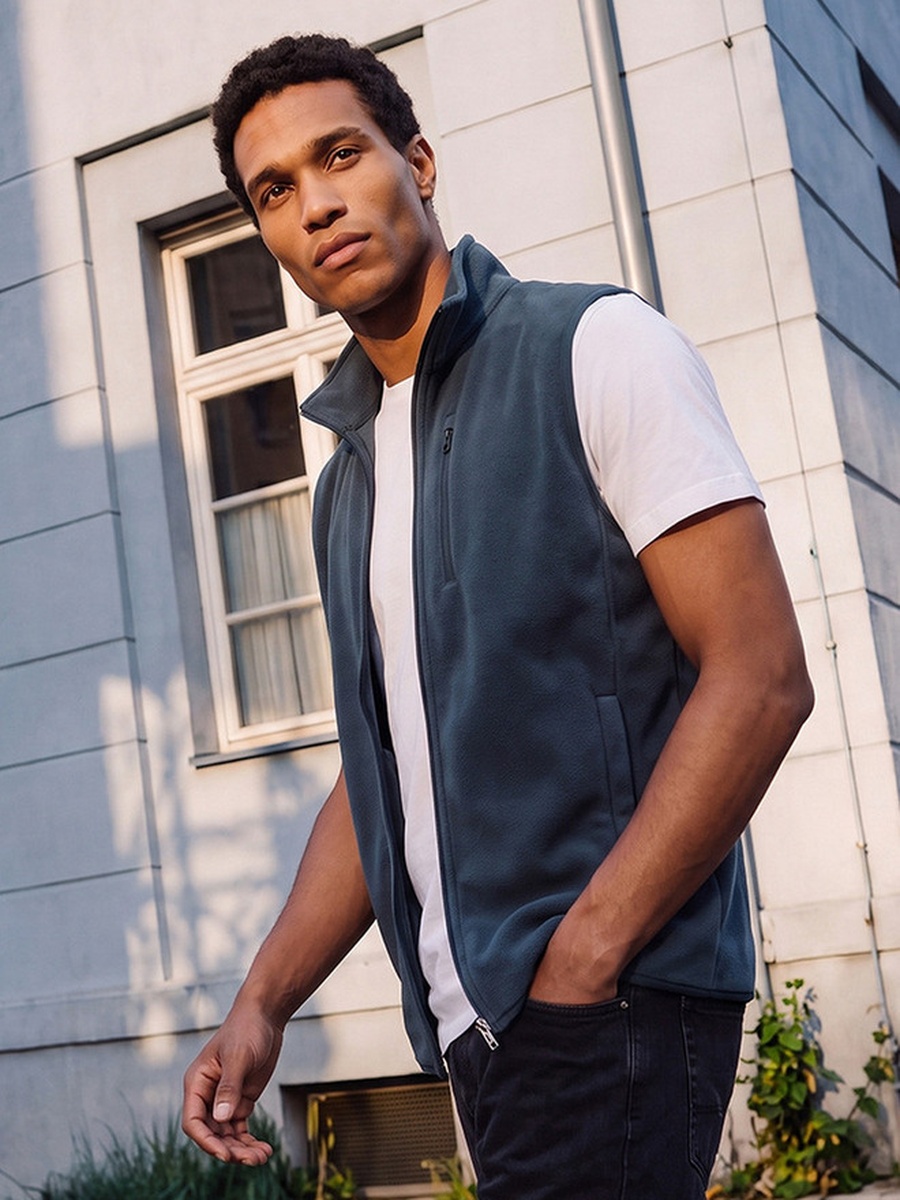 Splash Basics High Neck Fleece Gilet with Pockets