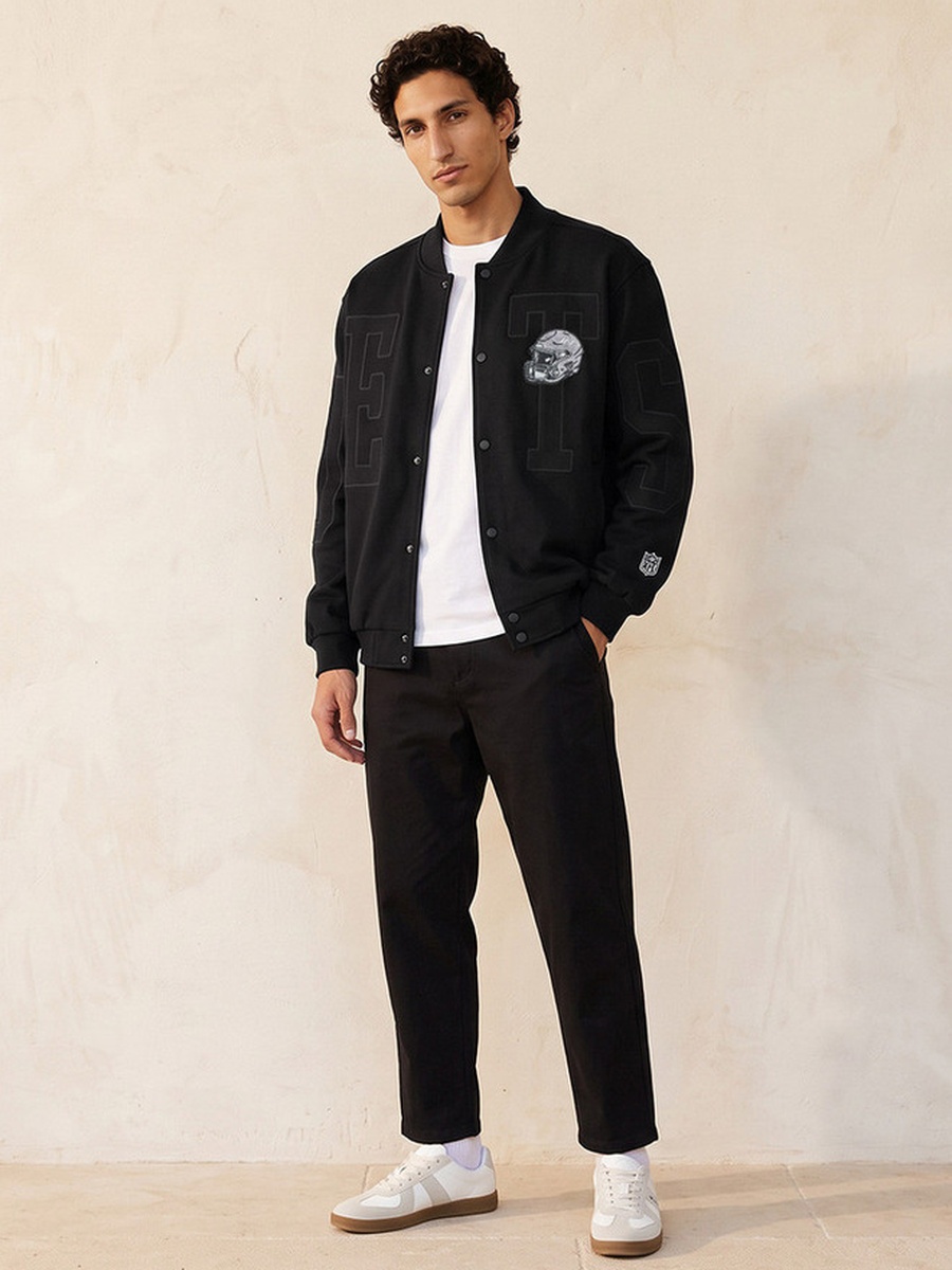 The New York Jets Varsity Jacket with Mandarin Collar