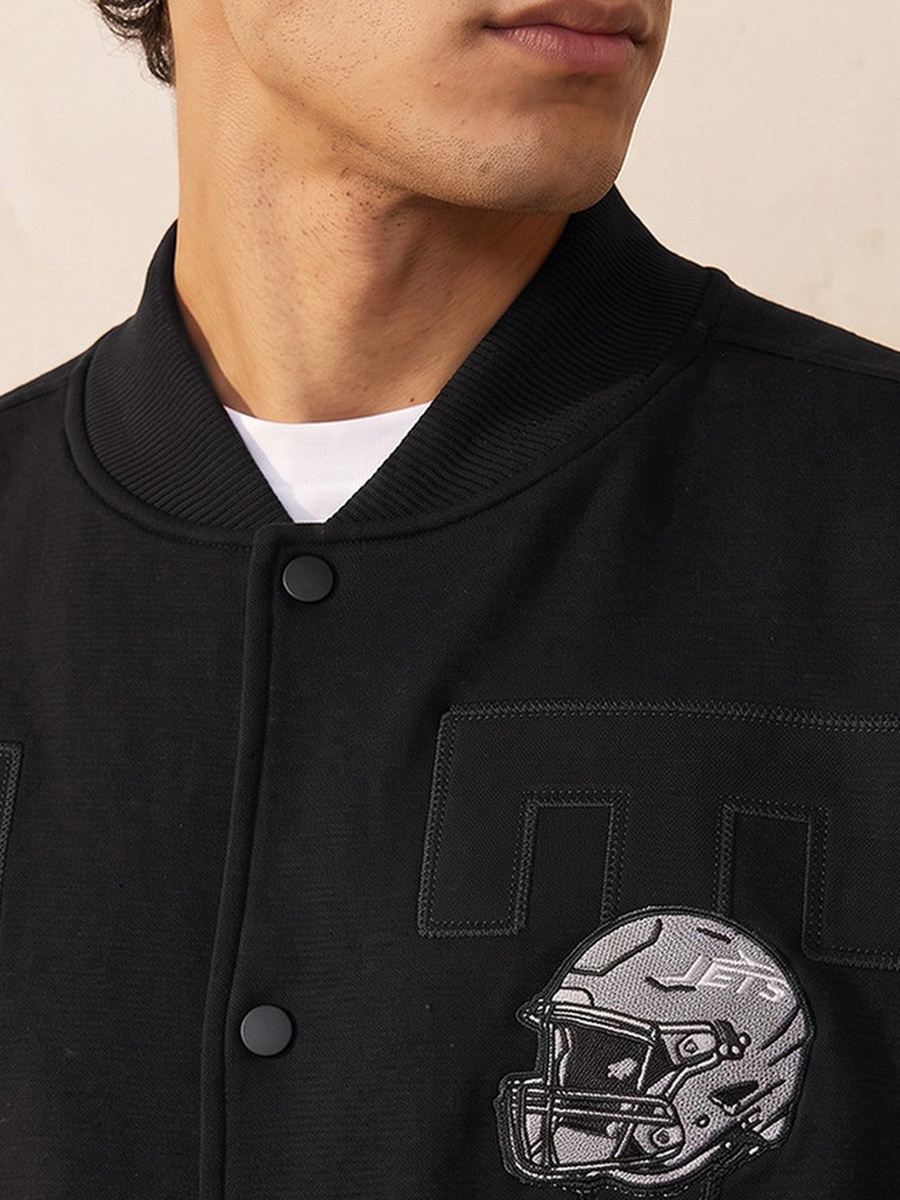 The New York Jets Varsity Jacket with Mandarin Collar