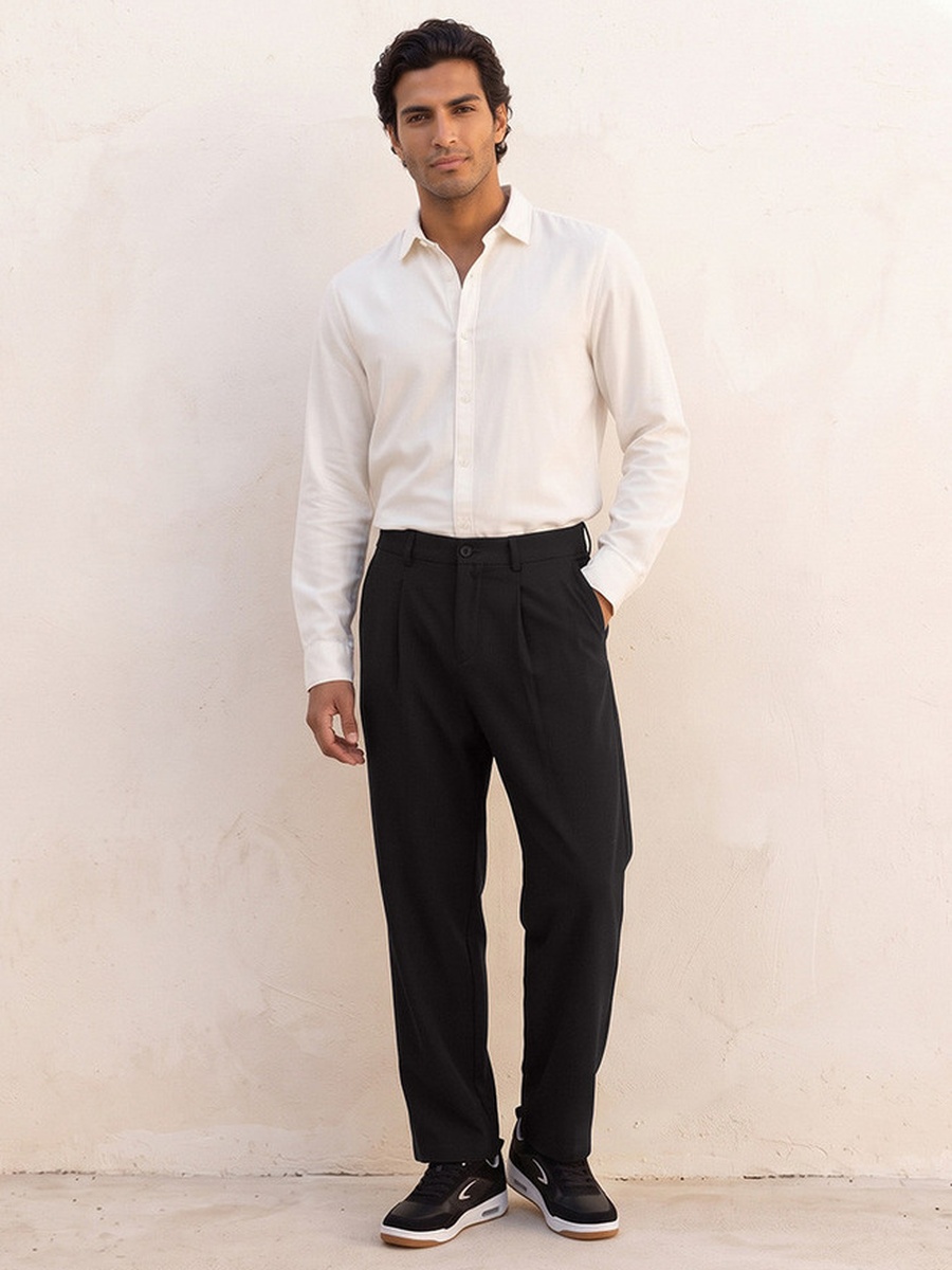 Straight Fit Trousers