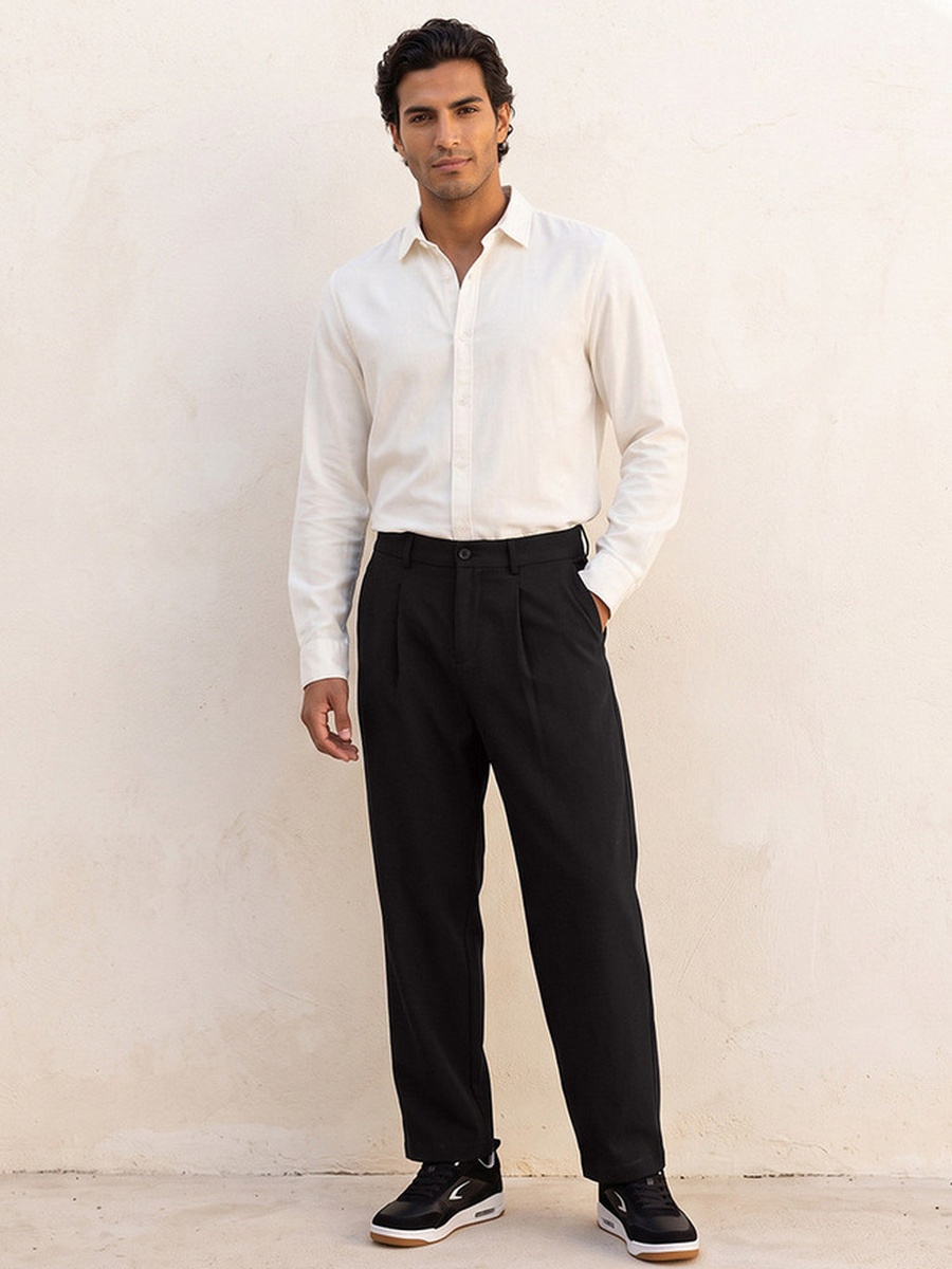 Straight Fit Trousers