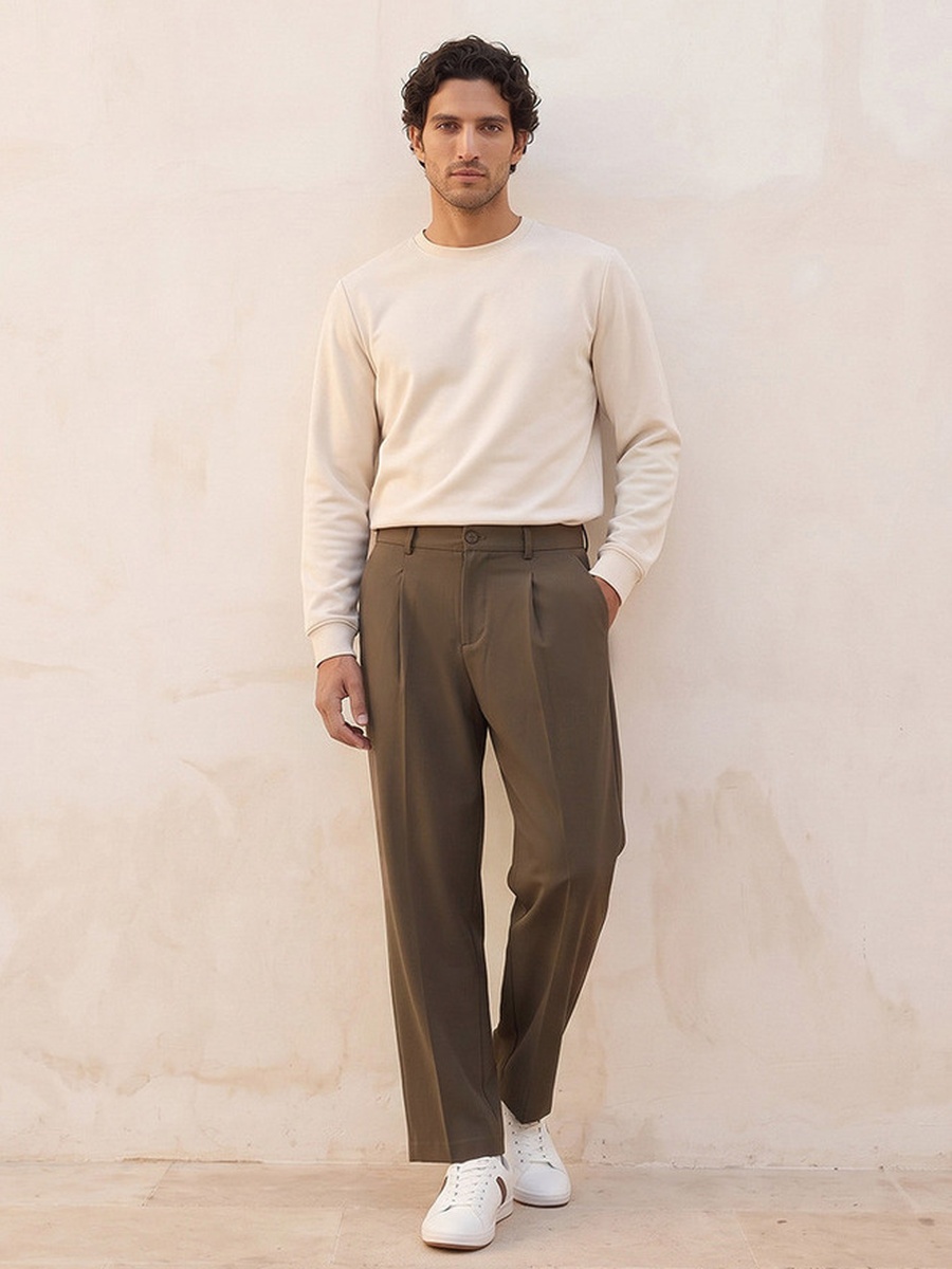 Straight Fit Trousers