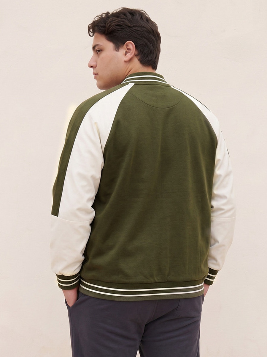 Plus Varsity Jacket with Pockets