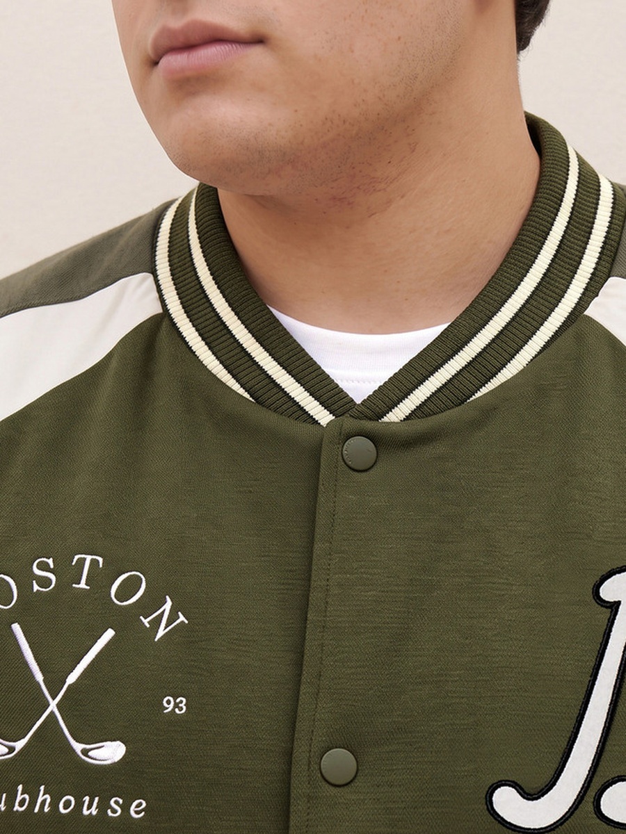 Plus Varsity Jacket with Pockets