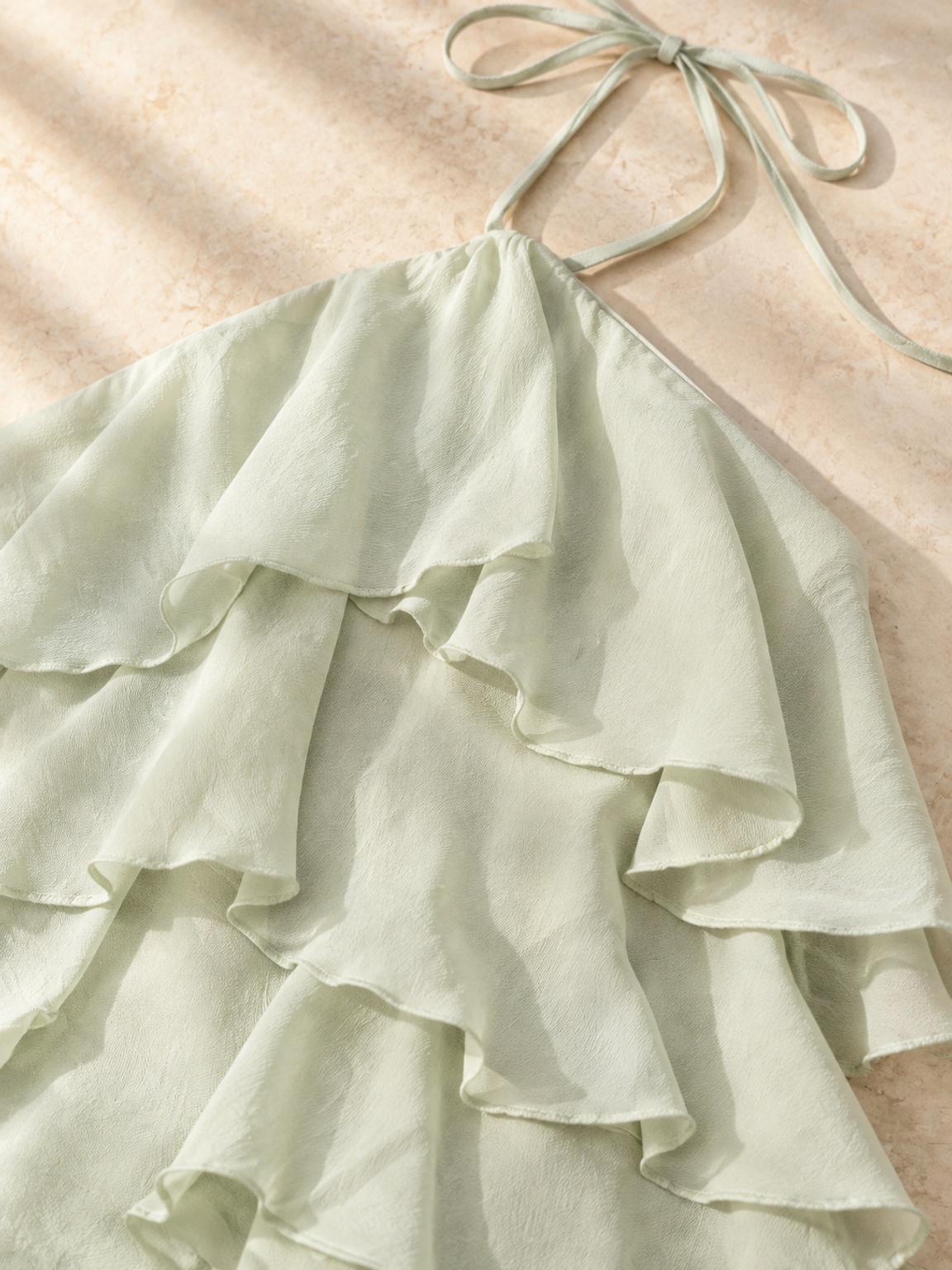 Sage Green Tiered Maxi Party Dress