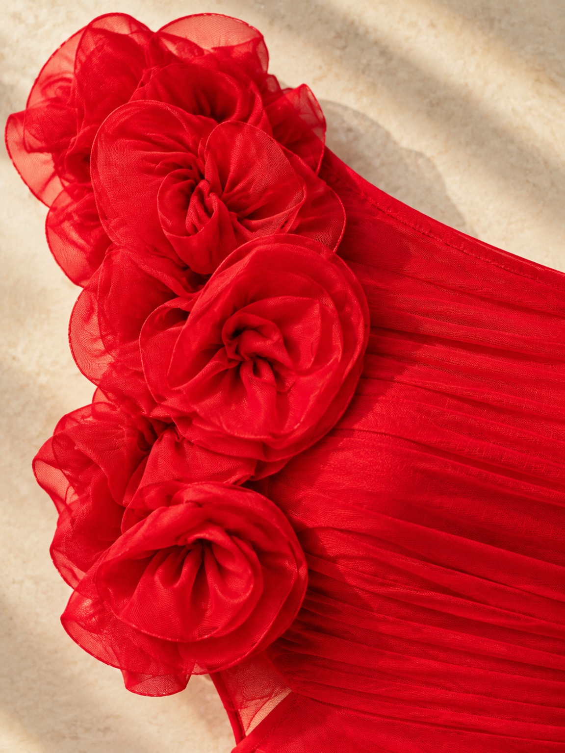 Red Floral One-Shoulder Bodycon Maxi Dress and Special