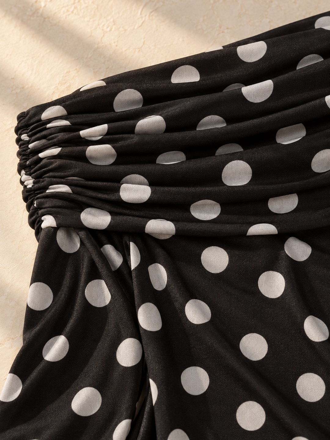 Black Polka Dot Long Sleeve Maxi Bodycon Dress