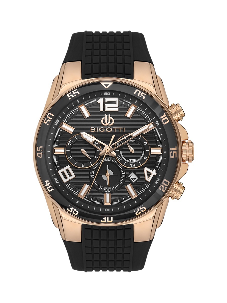 Raffinato Black Silicone Watch for Men BG.1.10552-5