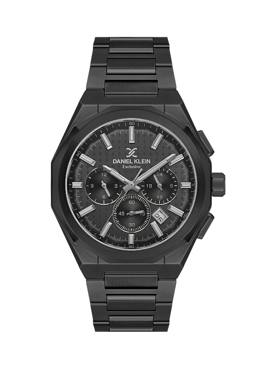 Exclusive Black Stainless Steel Watch for Men DK.1.14251-5