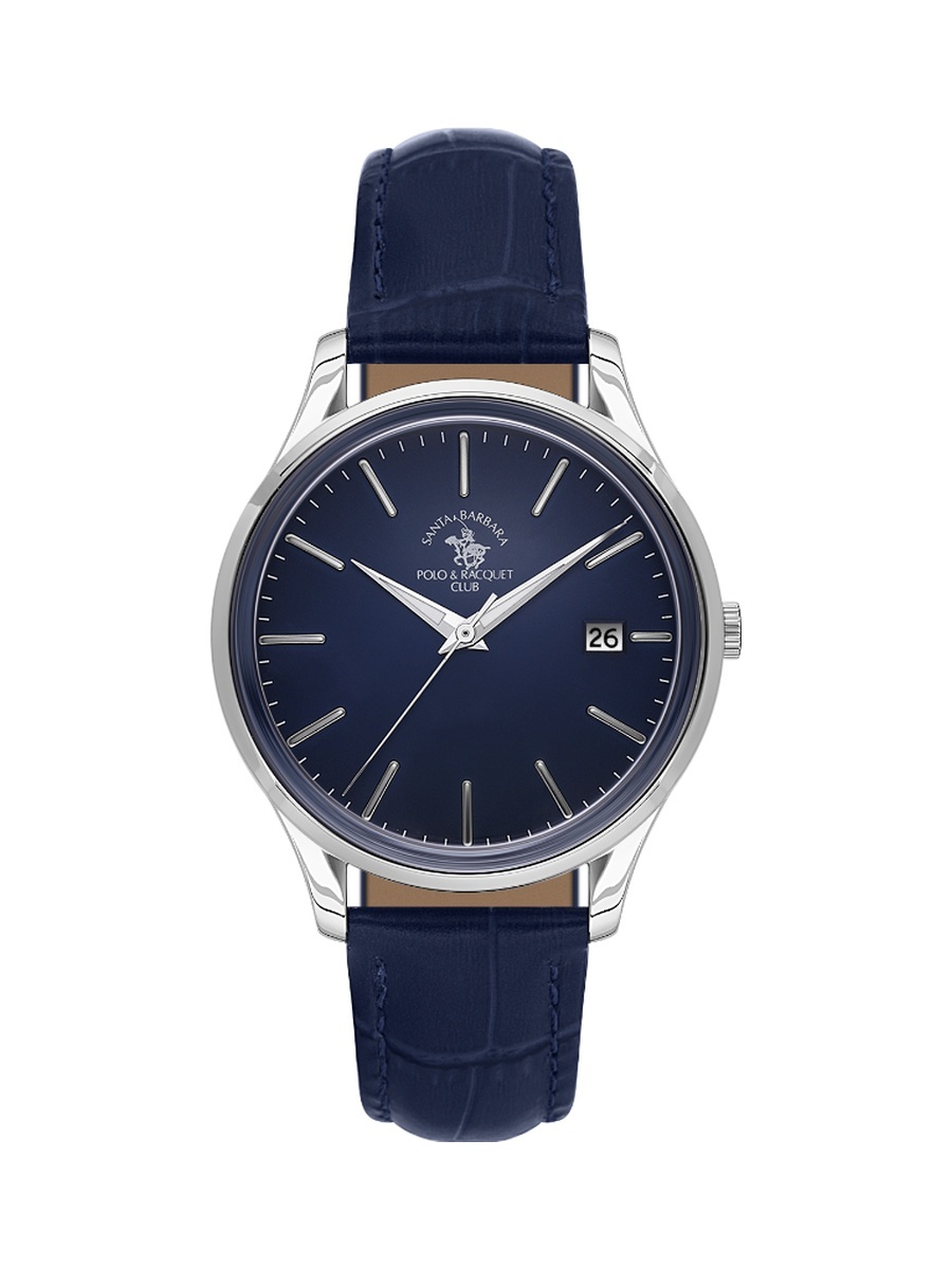 Dark Blue Croco Leather Watch for Men SB.8.10011-3