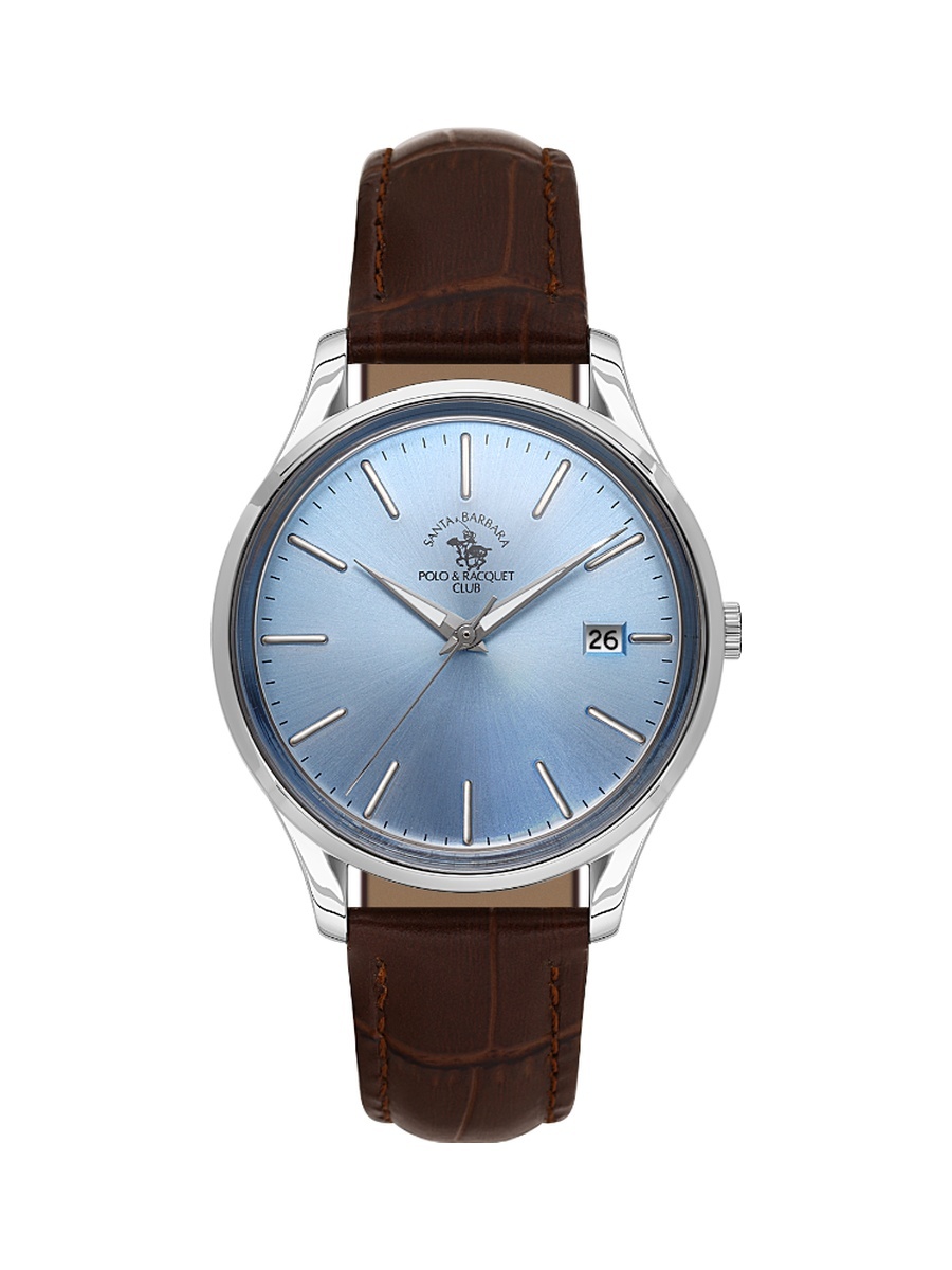 Dark Brown Croco Leather Watch for Men SB.8.10011-4