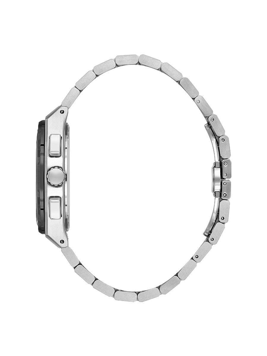Exclusive Silver and Black Stainless Steel Watch for Men DK.1.14252-5