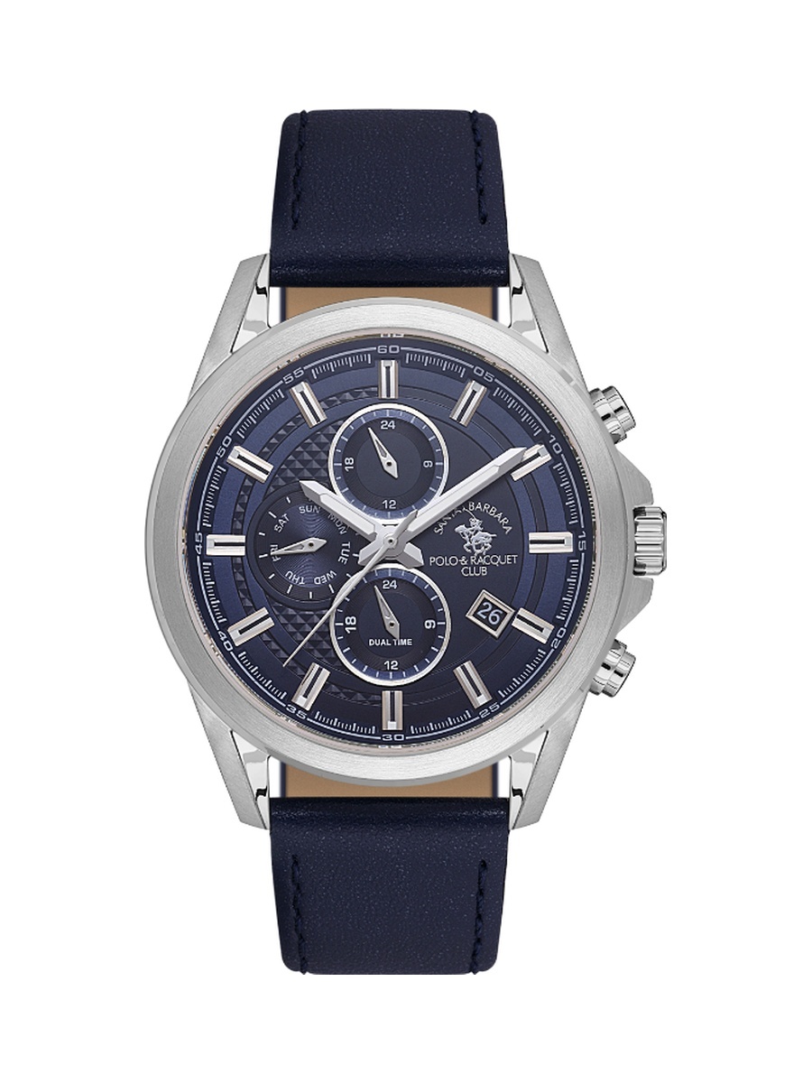 Dark Blue Genuine Leather Watch for Men SB.1.10676-2