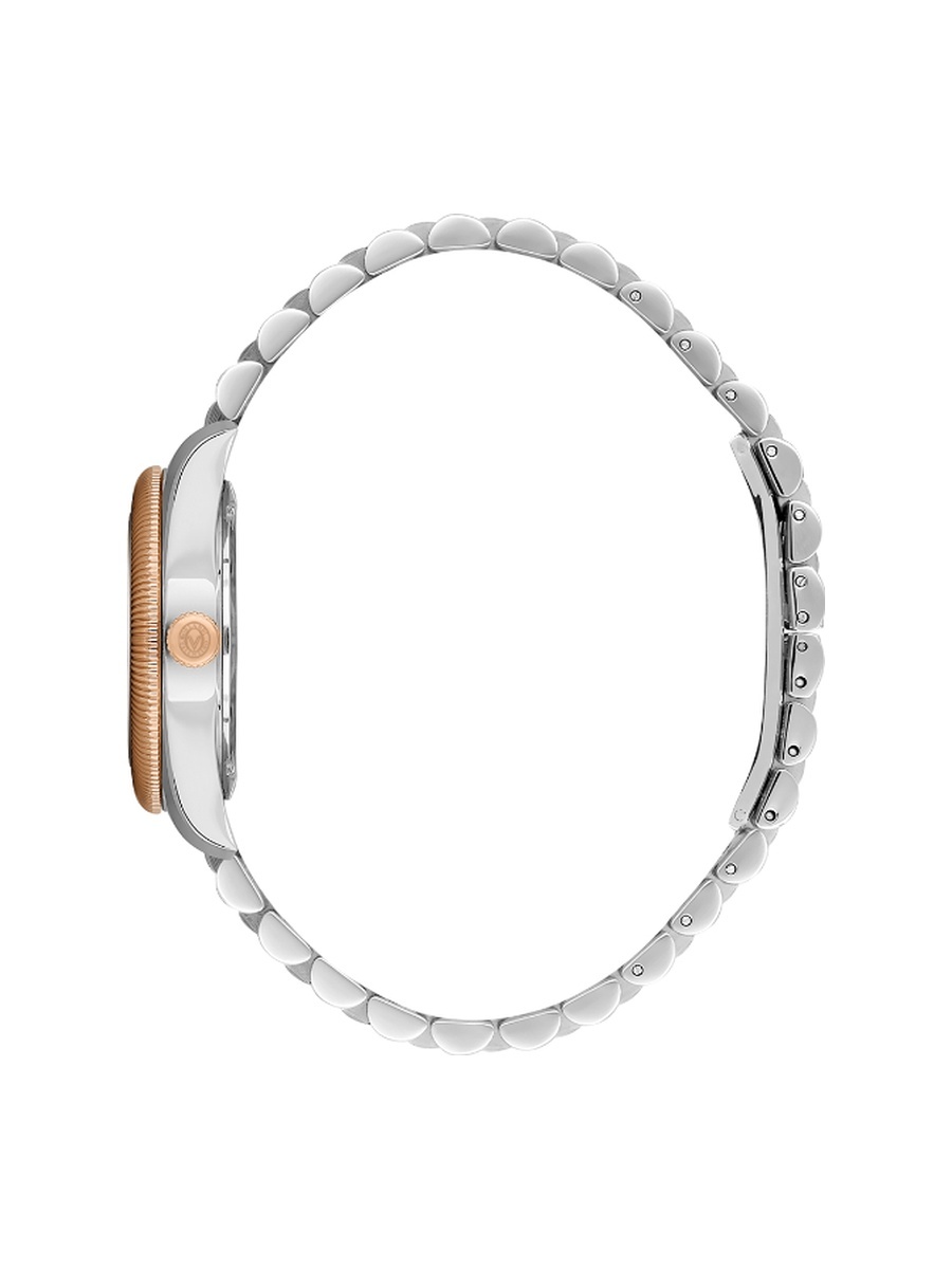 Silver and Rose Gold Stainless Steel Watch for Women VO.4.10012-5