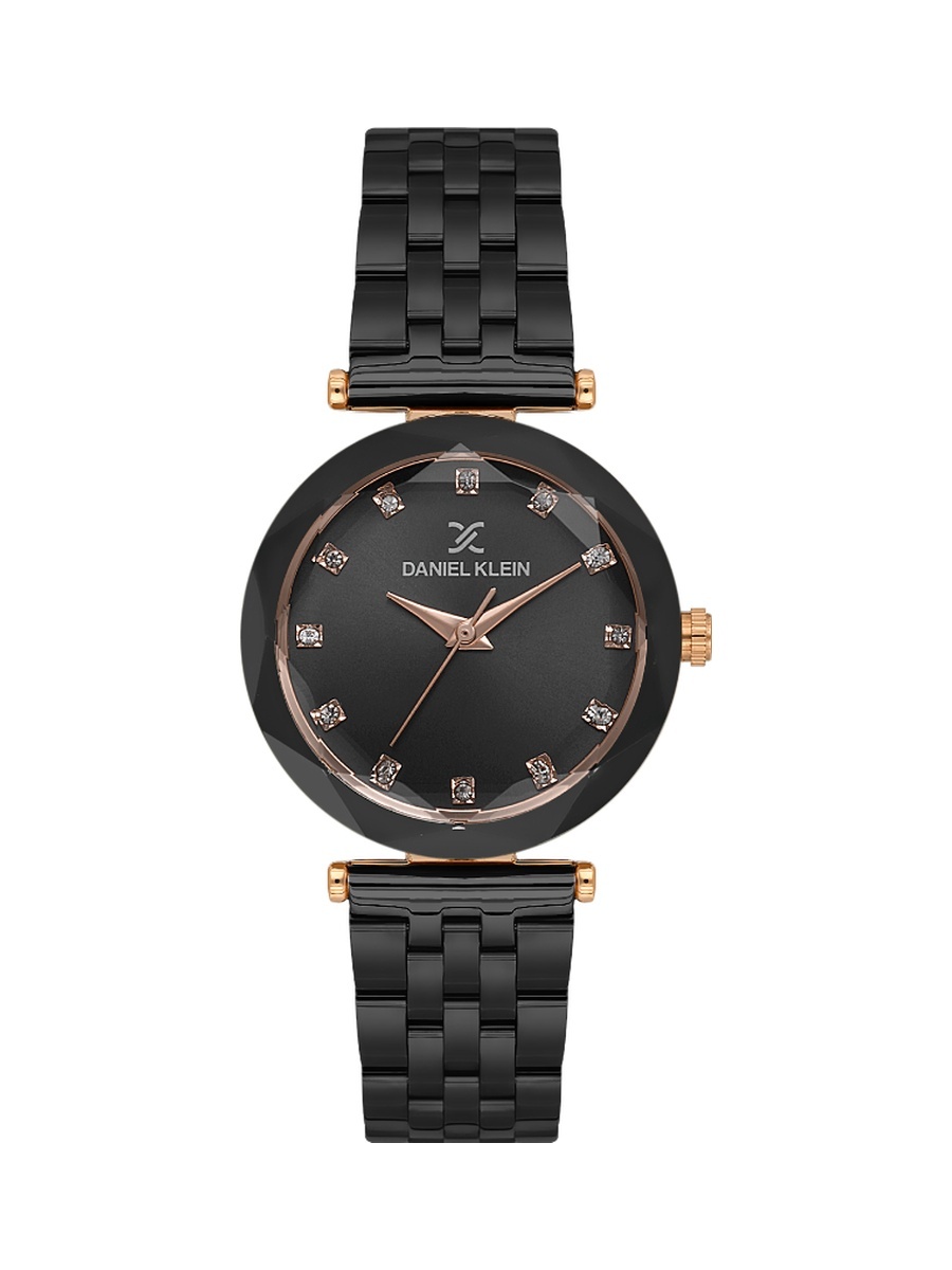 Premium Black Stainless Steel Watch for Women DK.6.14189-6