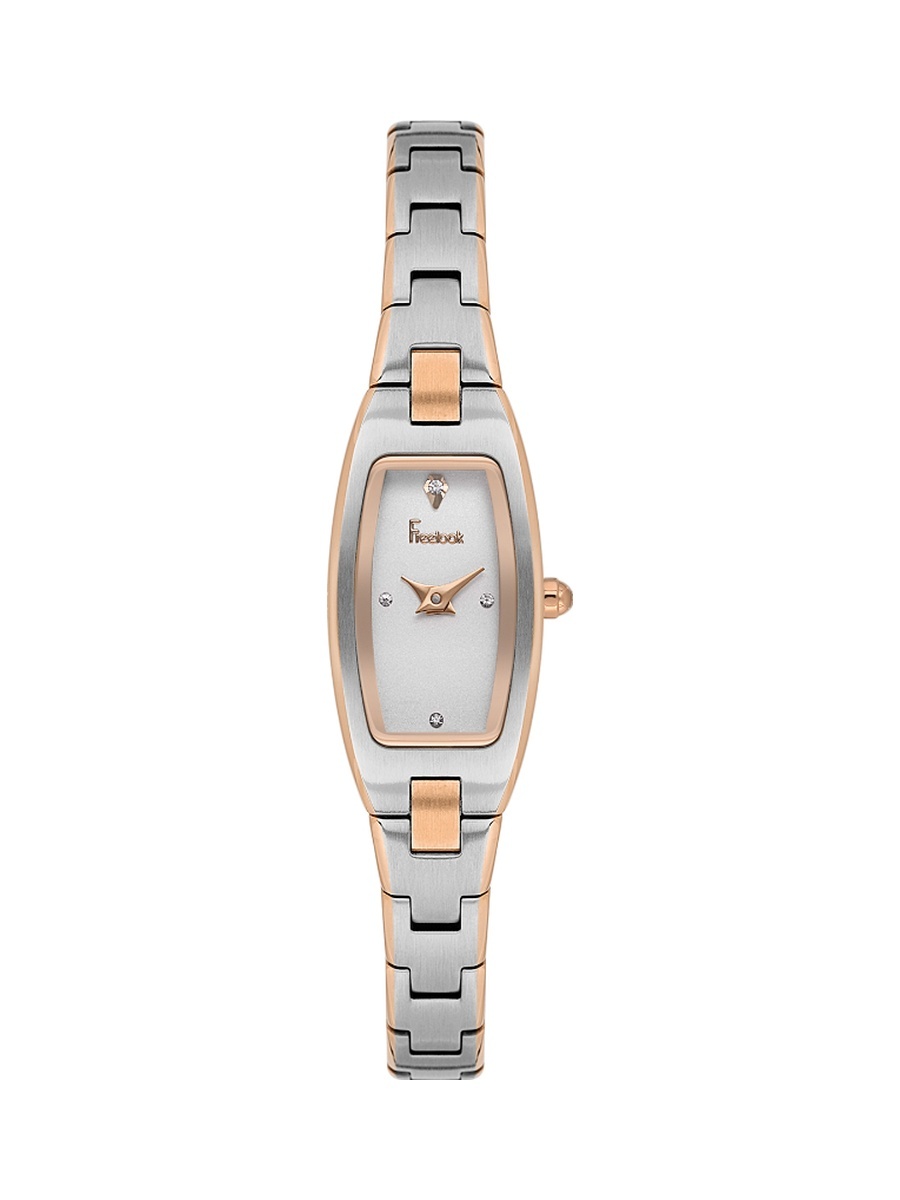 Jolie Silver and Rose Gold Stainless Steel Watch for Women FL.4.10019-5