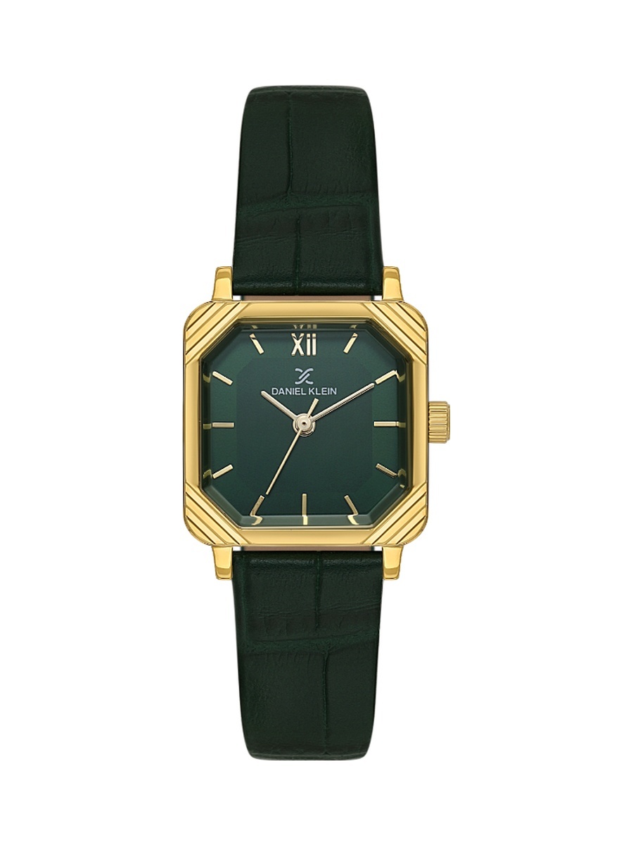 Premium Dark Green Leather Watch for Women DK.1.14154-4