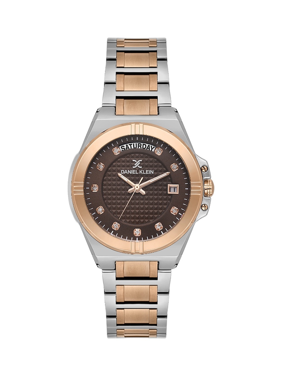 Premium Silver and Rose Gold Stainless Steel Watch for Women DK.1.14176-6