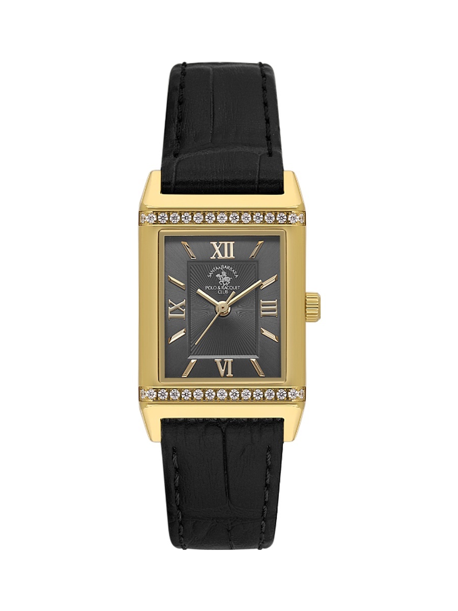 Black Genuine Leather Watch for Women SB.1.10660-3