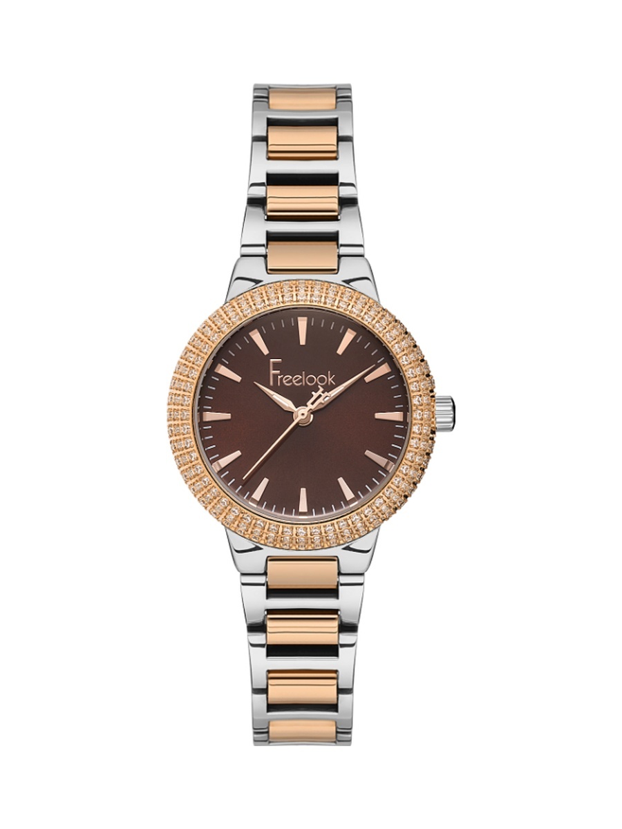 Silver and Rose Gold Stainless Steel Watch for Women FL.1.10438-5