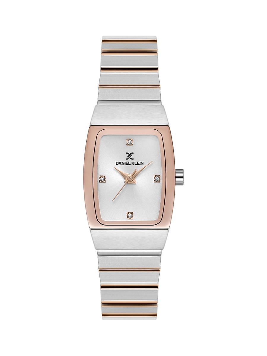 Premium Silver and Rose Gold Stainless Steel Watch for Women DK.1.14191-6