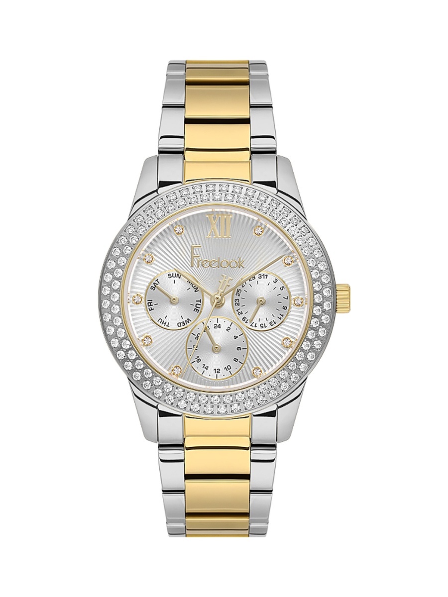Charmant Silver and Gold Stainless Steel Watch for Women FL.1.10527-4