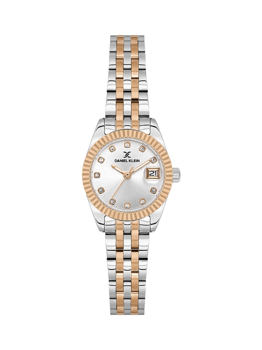 Premium Silver and Rose Gold Stainless Steel Watch for Women DK.1.14276-8