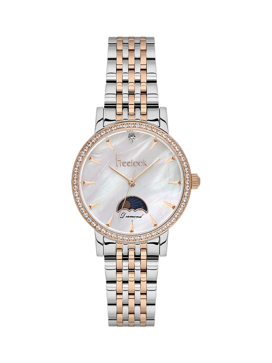 Lumiere Silver and Rose Gold Stainless Steel Watch for Women FL.1.10530-5