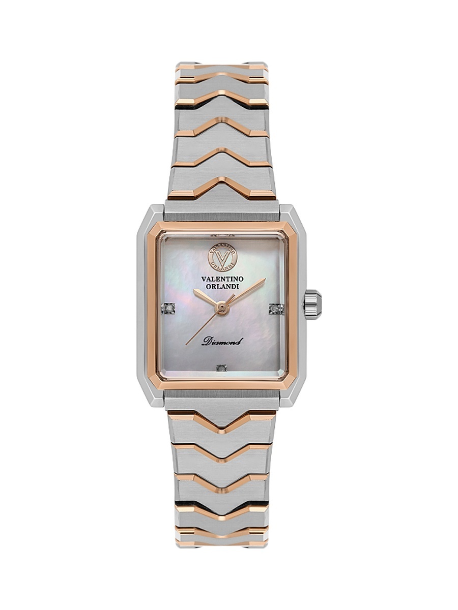 Silver and Rose Gold Stainless Steel Watch for Women VO.1.10036-5