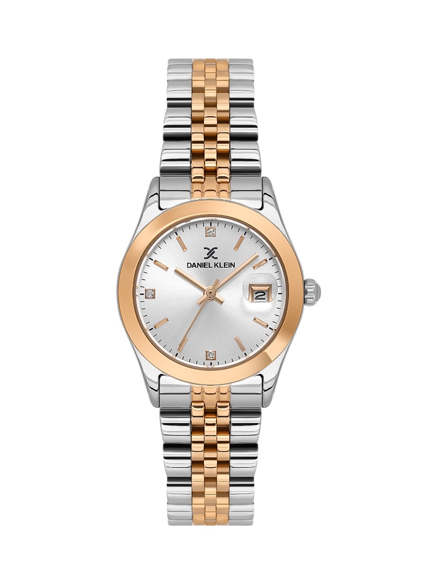 Premium Silver and Rose Gold Stainless Steel Watch for Women DK.6.14183-6