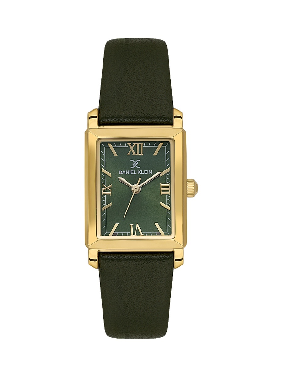 Premium Dark Green Leather Watch for Women DK.1.14169-3