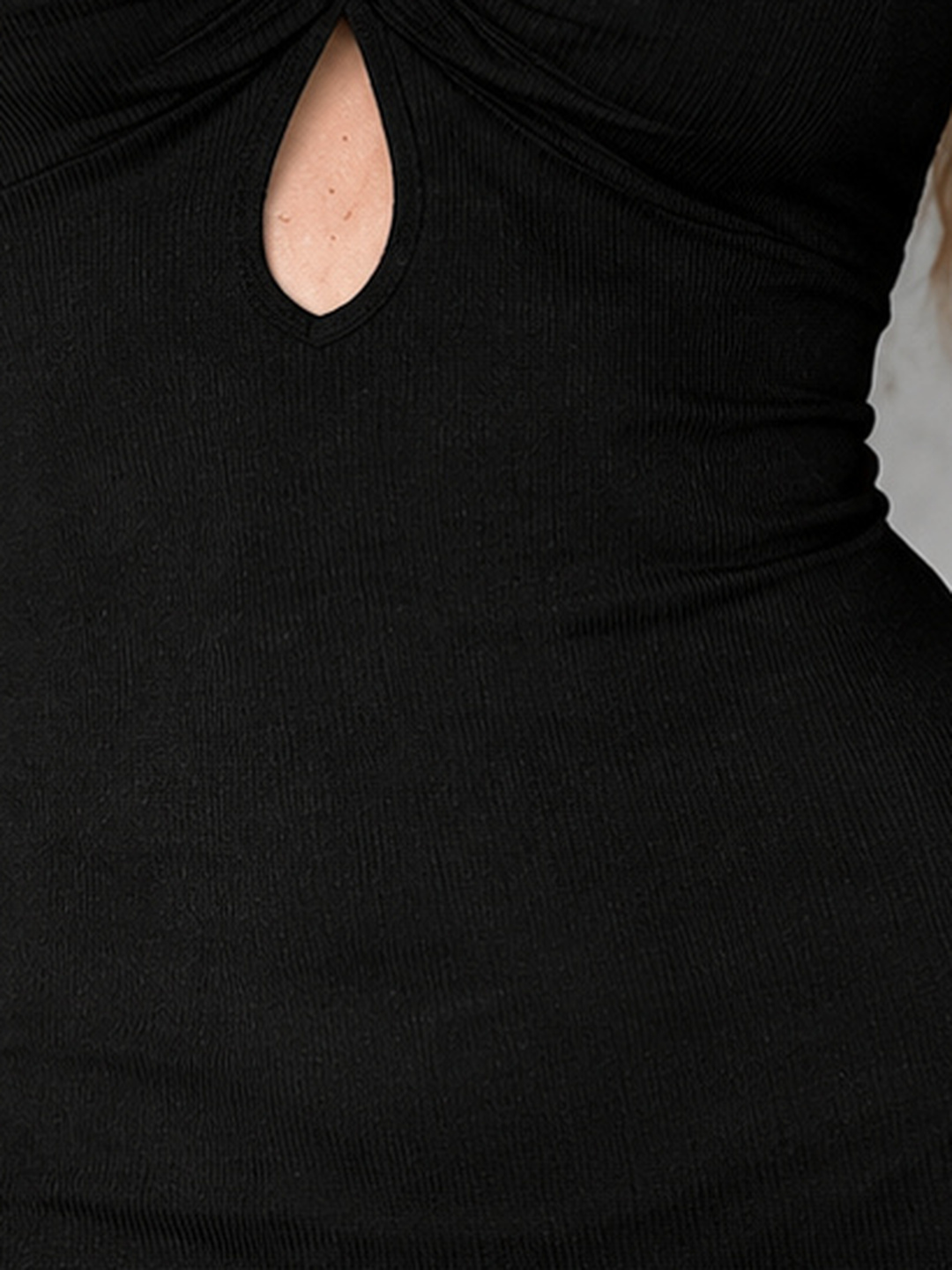 Black Mermaid Maxi Dress - Strappy and Cutout Design
