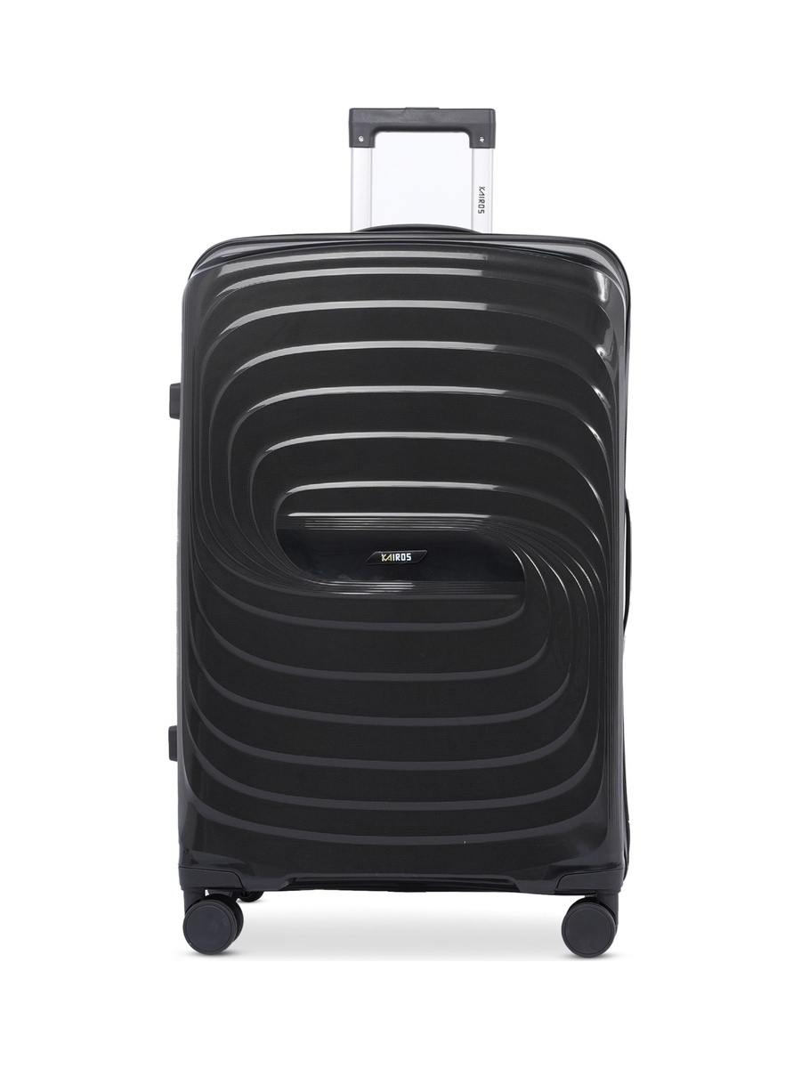 28inch Luggage with Anti-Theft Zipper | Polypropylene(PP) Material | Lightweight | TSA Lock | 360, 4-Wheels | Telescopic Handle | Tough Suitcase for Travel KTR-701-28-Black