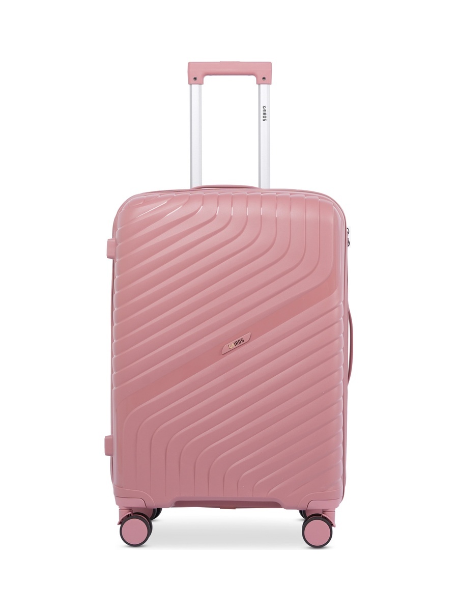 24inch Luggage with Anti-Theft Zipper | Polypropylene(PP) Material | Lightweight | TSA Lock | 360, 4-Wheels | Telescopic Handle | Tough Suitcase for Travel KTR-700-24-Rose Gold