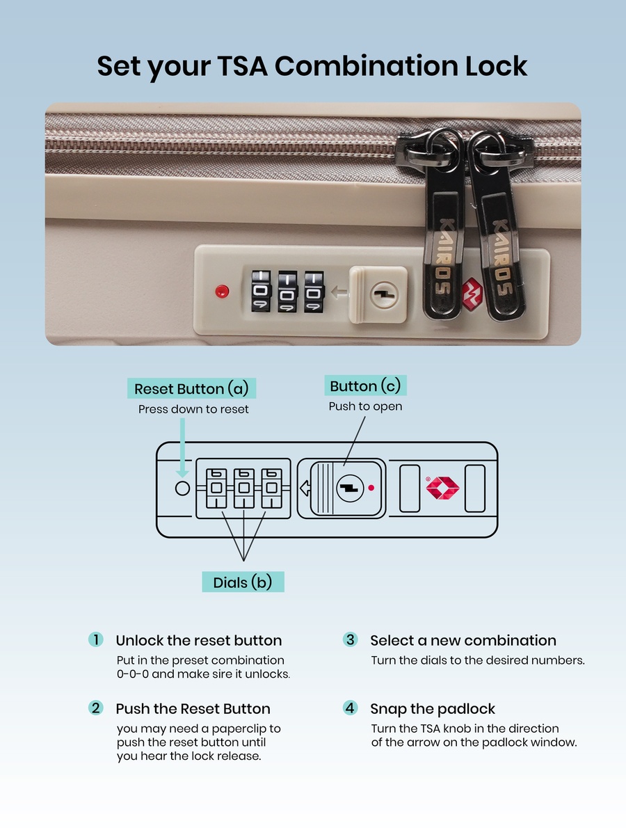 28inch Luggage with Anti-Theft Zipper | Polypropylene(PP) Material | Lightweight | TSA Lock | 360, 4-Wheels | Telescopic Handle | Tough Suitcase for Travel KTR-700-28-Khaki