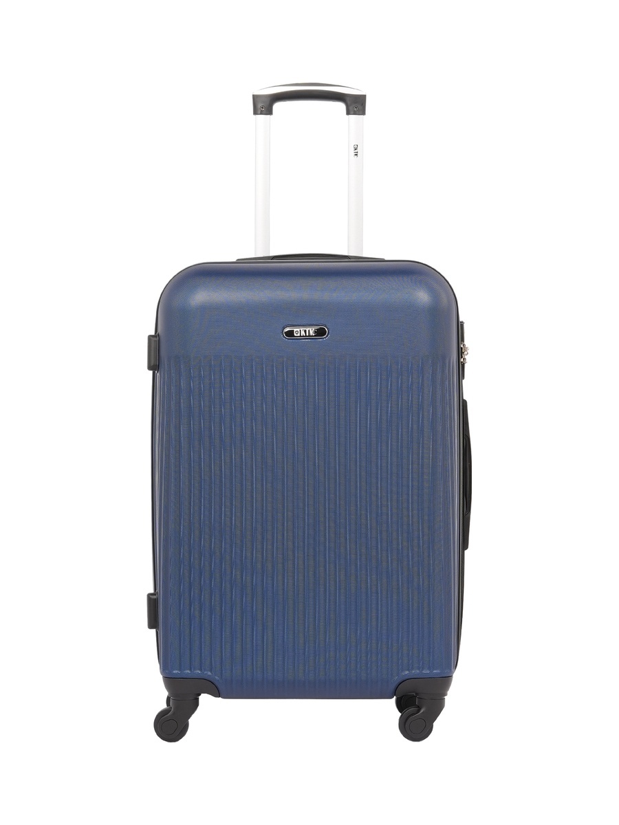 3-Piece Hardside Luggage Set, 20/ 24/ 28 inch ABS Spinner Trolley Bags with Combination Lock, KTMC9198- Navy