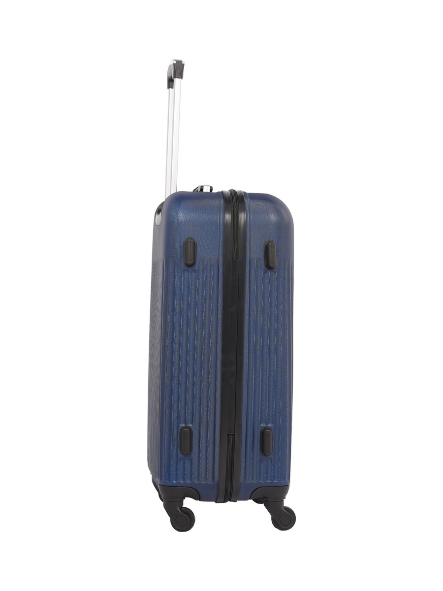 3-Piece Hardside Luggage Set, 20/ 24/ 28 inch ABS Spinner Trolley Bags with Combination Lock, KTMC9198- Navy
