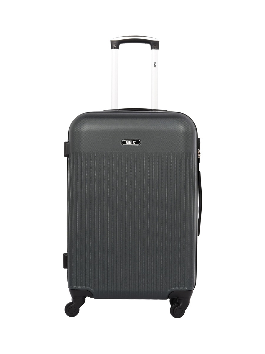 3-Piece Hardside Luggage Set, 20/ 24/ 28 inch ABS Spinner Trolley Bags with Combination Lock, KTMC-9198-Black