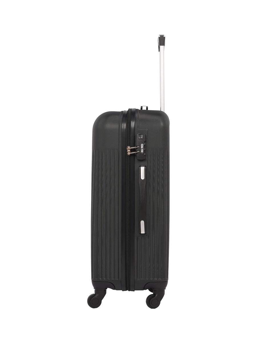 3-Piece Hardside Luggage Set, 20/ 24/ 28 inch ABS Spinner Trolley Bags with Combination Lock, KTMC-9198-Black