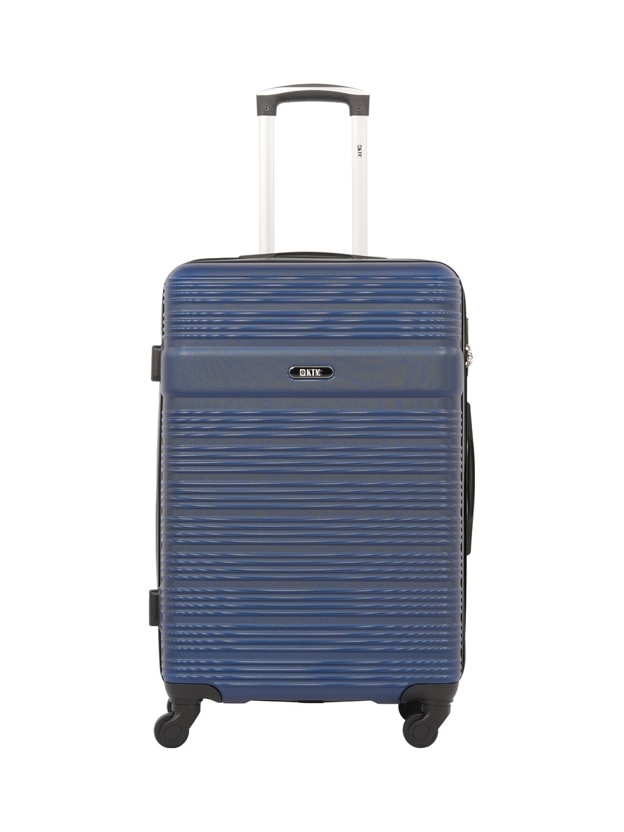 3-Piece Hardside Luggage Set, 20/ 24/ 28 inch ABS Spinner Trolley Bags with Combination Lock, KTMC-9199- Navy