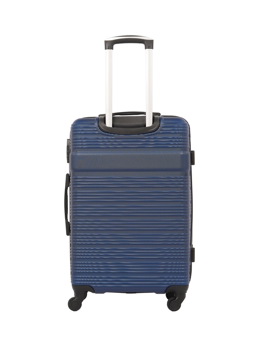 3-Piece Hardside Luggage Set, 20/ 24/ 28 inch ABS Spinner Trolley Bags with Combination Lock, KTMC-9199- Navy