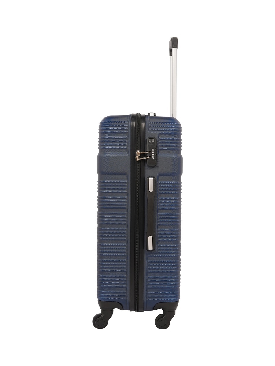 3-Piece Hardside Luggage Set, 20/ 24/ 28 inch ABS Spinner Trolley Bags with Combination Lock, KTMC-9199- Navy