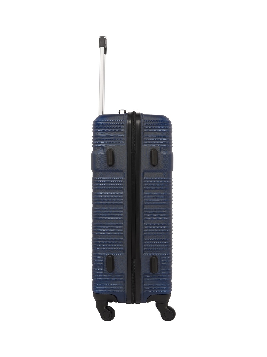 3-Piece Hardside Luggage Set, 20/ 24/ 28 inch ABS Spinner Trolley Bags with Combination Lock, KTMC-9199- Navy