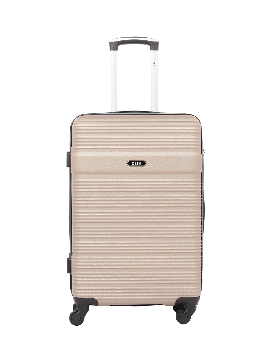3-Piece Hardside Luggage Set, 20/ 24/ 28 inch ABS Spinner Trolley Bags with Combination Lock, KTMC-9199- Champange