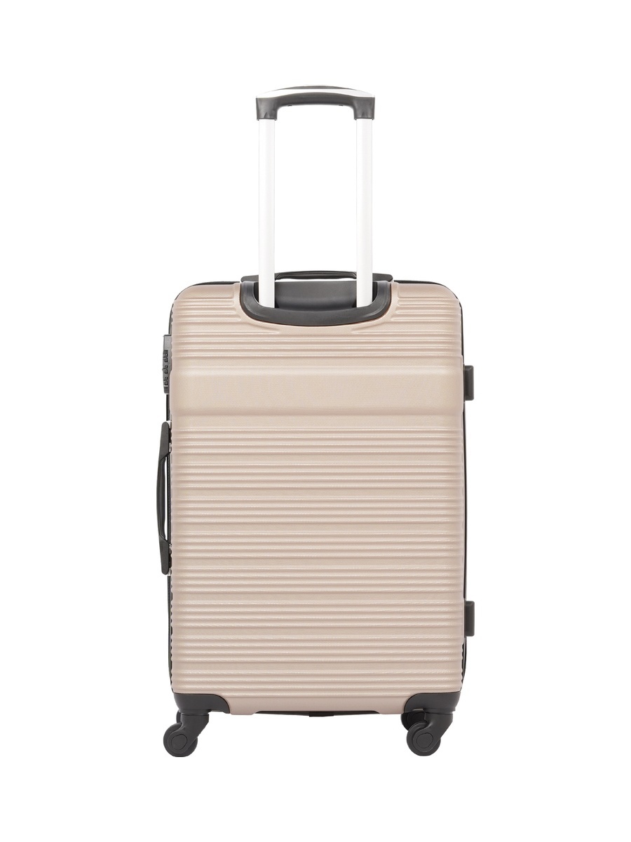 3-Piece Hardside Luggage Set, 20/ 24/ 28 inch ABS Spinner Trolley Bags with Combination Lock, KTMC-9199- Champange