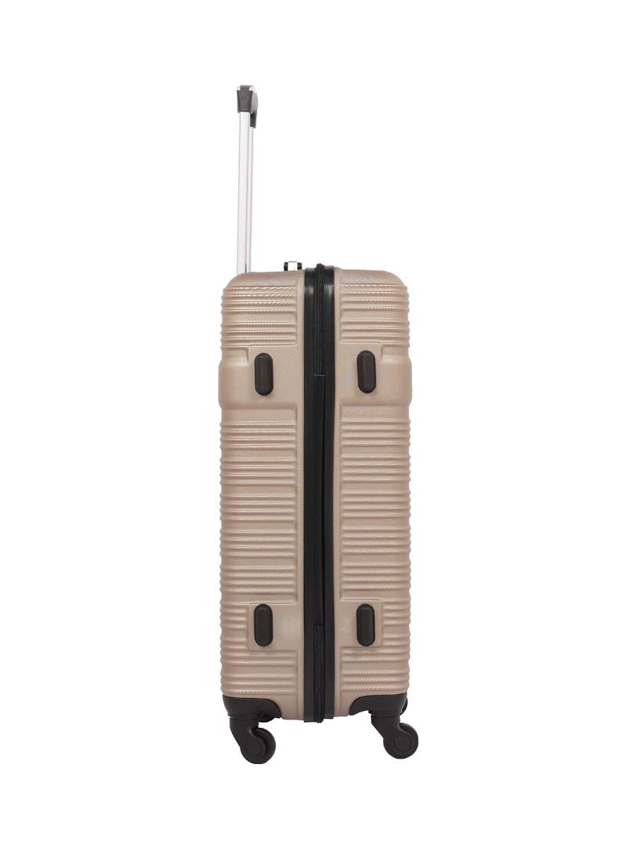 3-Piece Hardside Luggage Set, 20/ 24/ 28 inch ABS Spinner Trolley Bags with Combination Lock, KTMC-9199- Champange