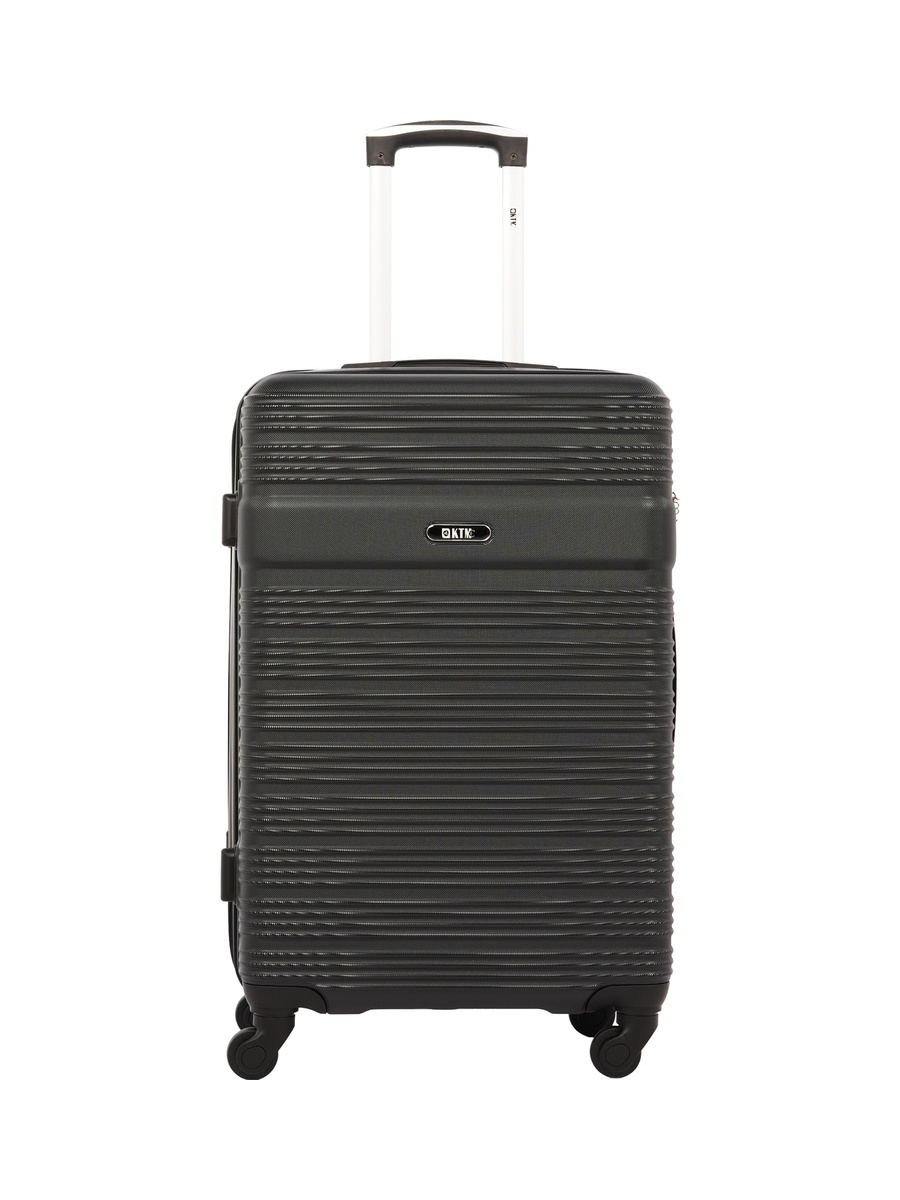 3-Piece Hardside Luggage Set, 20/ 24/ 28 inch ABS Spinner Trolley Bags with Combination Lock, KTMC-9199-Black